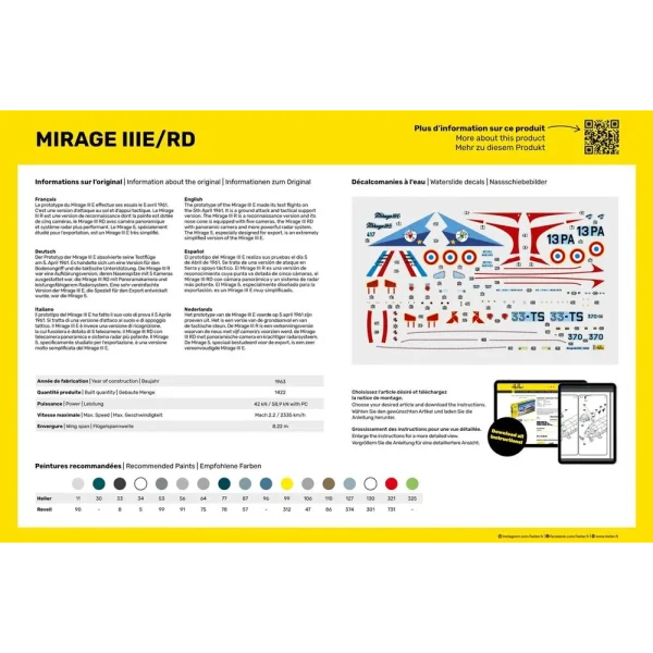 Heller - STARTER KIT Mirage IIIE/RD - 35422