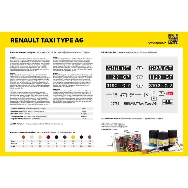 Heller - STARTER KIT Renault Taxi Type AG - 35705
