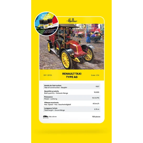 Heller - STARTER KIT Renault Taxi Type AG - 35705