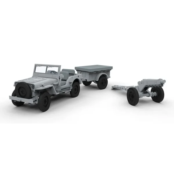 1502339-3 Airfix - Willys Jeep, Trailer & 6PDR Gun - A02339