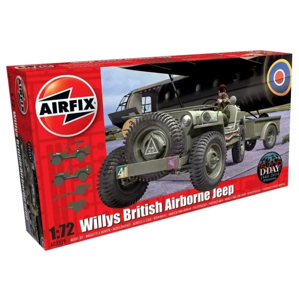 1502339 Airfix - Willys Jeep, Trailer & 6PDR Gun - A02339