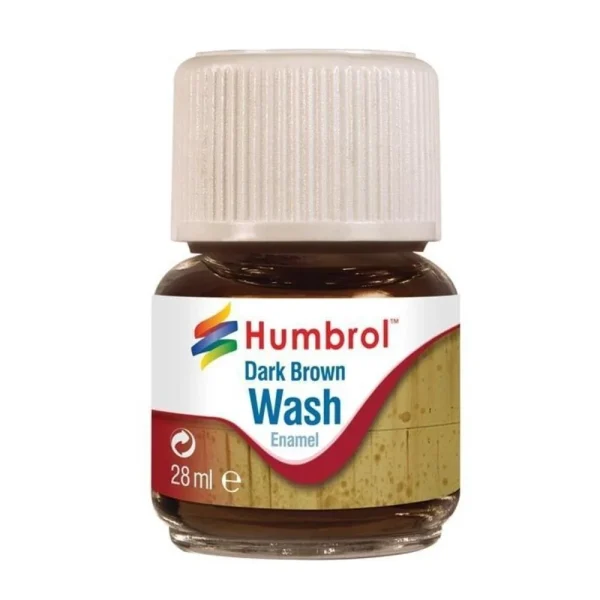 1523205 Humbrol - Humbrol Enamel Wash Dark Brown 28 ml - AV0205