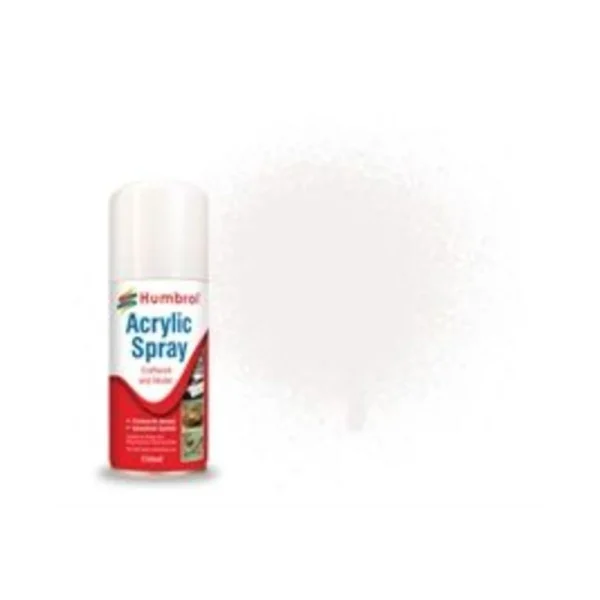 1536022 Humbrol - HUMBROL ACRYLIC HOBBY SPRAY 150ML No 22 White Gloss - AD6022