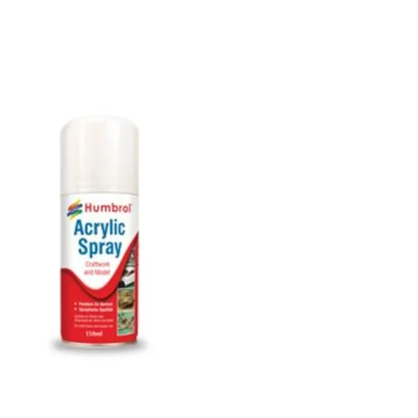 Humbrol - HUMBROL ACRYLIC HOBBY SPRAY 150ML No 34 White Matt US Marines - AD6034