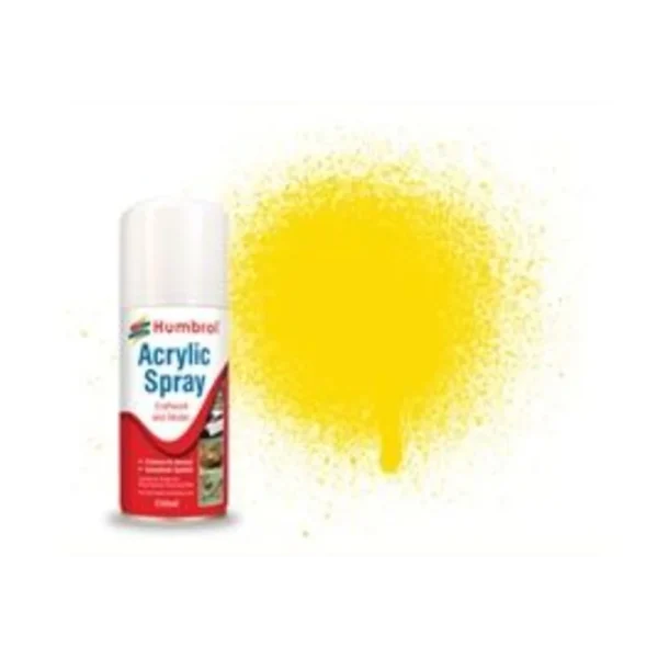 Humbrol - HUMBROL ACRYLIC HOBBY SPRAY 150ML No 69 Yellow - AD6069