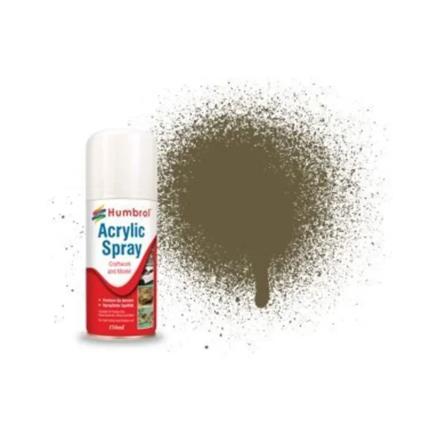 Humbrol - HUMBROL ACRYLIC HOBBY SPRAY 150ML No 86 Light Olive - AD6086