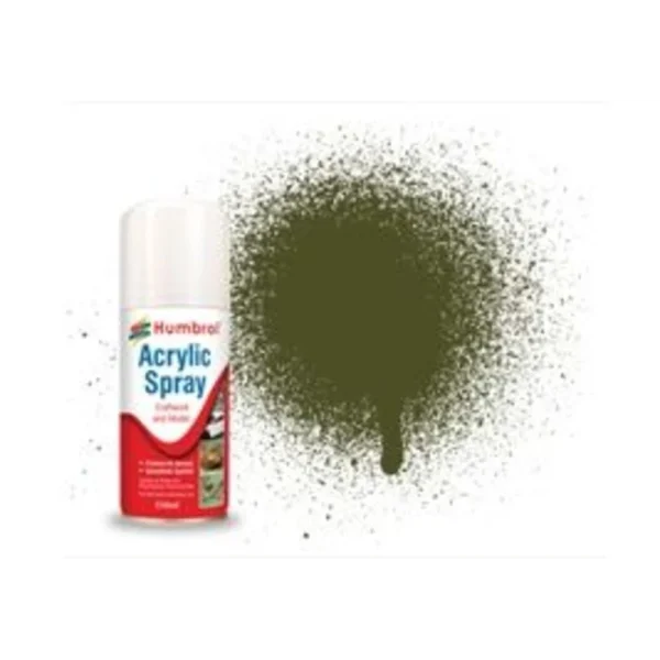 1536155 Humbrol - HUMBROL ACRYLIC HOBBY SPRAY 150ML No 155 Olive Drab Matt - AD6155