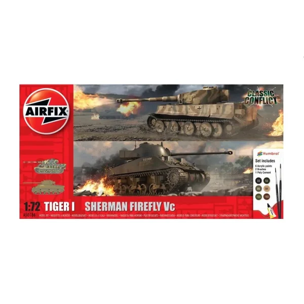 Airfix - Classic Conflict Tiger 1 vs Sherman Firefly - A50186