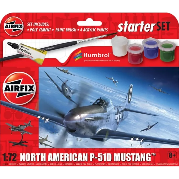1555013 Airfix - Starter Set - North American P-51D Mustang - A55013