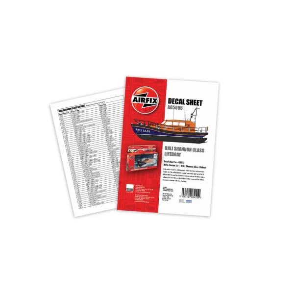 1565005 Airfix - Decal Sheet - RNLI Shannon Class Lifeboat (A55015) - A65005
