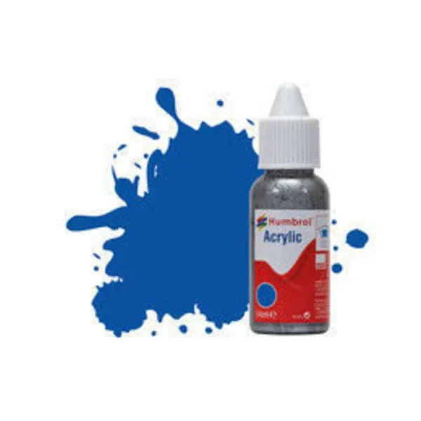 Humbrol - HUMBROL ACRYLIC DROPPER BOTTLE 14ML No 14 French Blue - Gloss - DB0014