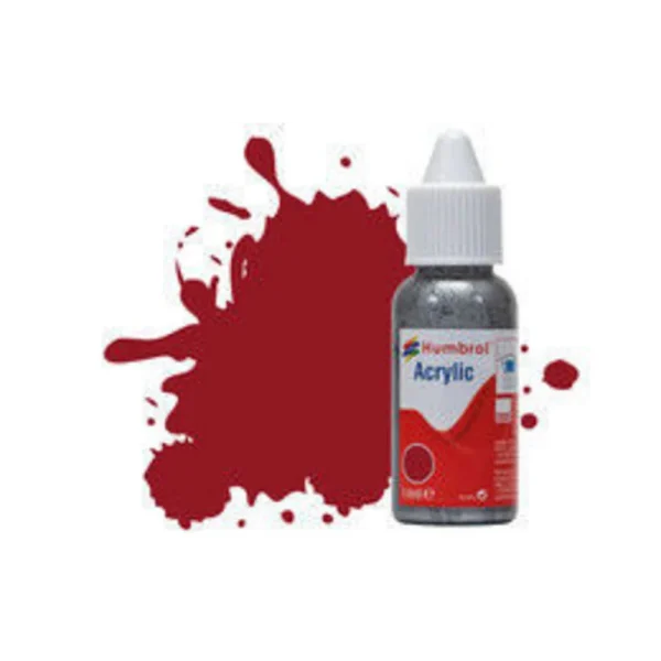 1577020 Humbrol - HUMBROL ACRYLIC DROPPER BOTTLE 14ML No 20 Crimson - Gloss - DB0020