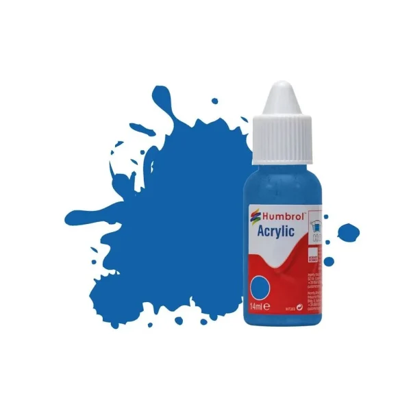 1577052 Humbrol - HUMBROL ACRYLIC DROPPER BOTTLE 14ML No 52 Baltic Blue - Metallic - DB0052