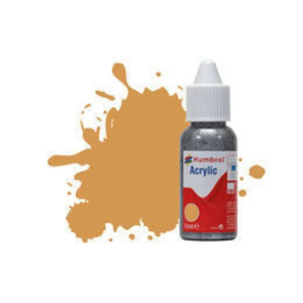 Humbrol - HUMBROL ACRYLIC DROPPER BOTTLE 14ML No 63 Sand - Matt - DB0063