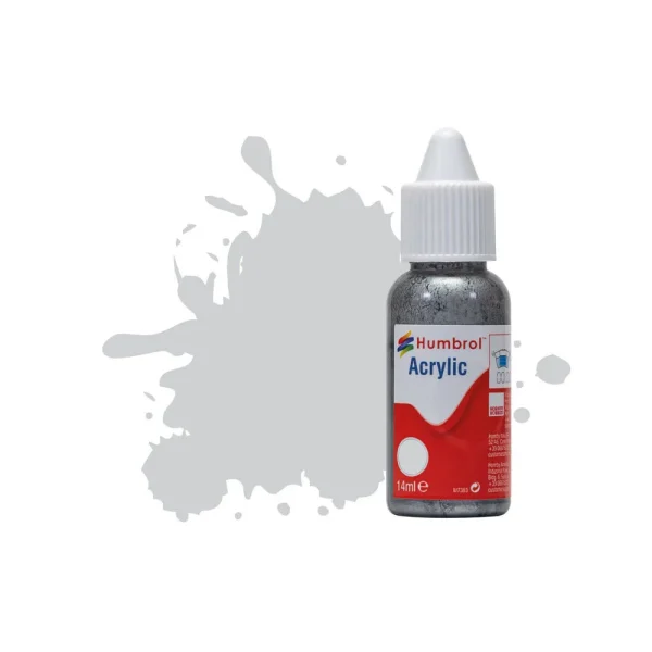 Humbrol - HUMBROL ACRYLIC DROPPER BOTTLE 14ML No 64 Light Grey - Matt - DB0064