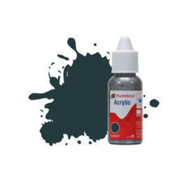 Humbrol - HUMBROL ACRYLIC DROPPER BOTTLE 14ML No 67 Matt Tank Grey - Matt - DB0067