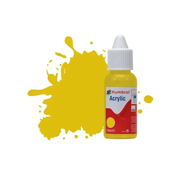 Humbrol - HUMBROL ACRYLIC DROPPER BOTTLE 14ML No 81 Pale Yellow Matt - DB0081