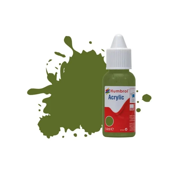 Humbrol - HUMBROL ACRYLIC DROPPER BOTTLE 14ML No.88 Deck Green Matt - DB0088