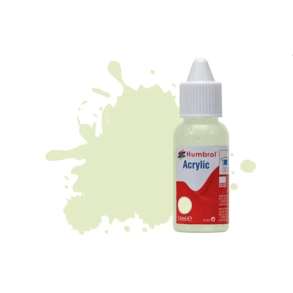 Humbrol - HUMBROL ACRYLIC DROPPER BOTTLE 14ML No.90 Beige Green (aka Sky) Matt - DB0090