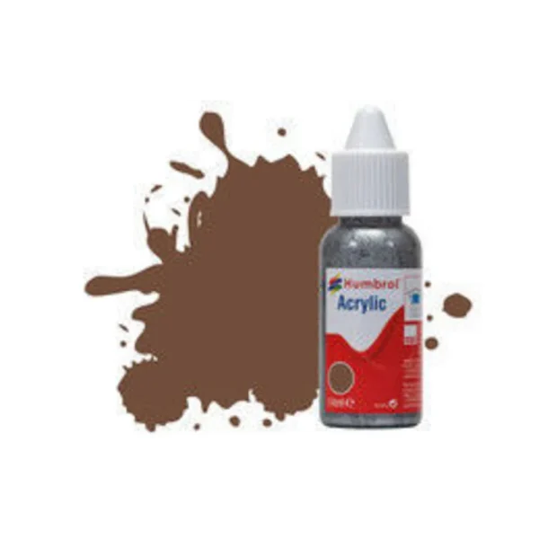 1577098 Humbrol - HUMBROL ACRYLIC DROPPER BOTTLE 14ML No 98 Chocolate Matt - DB0098