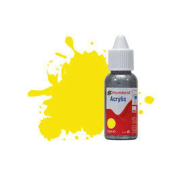 Humbrol - HUMBROL ACRYLIC DROPPER BOTTLE 14ML No 99 Lemon - Matt - DB0099