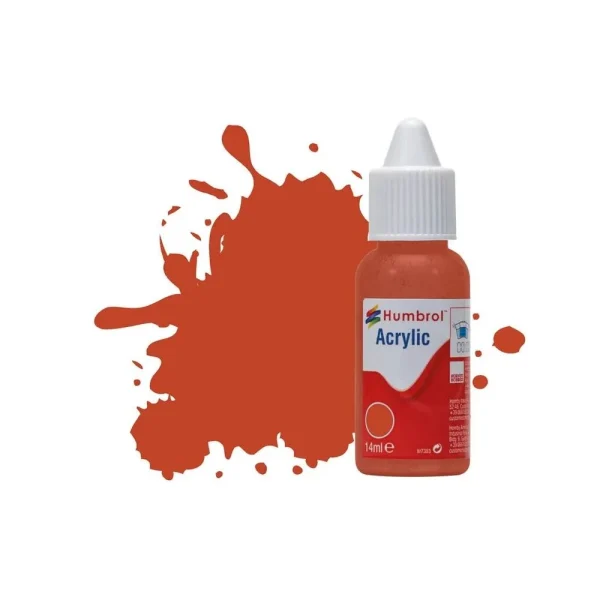 1577100 Humbrol - HUMBROL ACRYLIC DROPPER BOTTLE 14ML No 100 Red Brown Matt - DB0100
