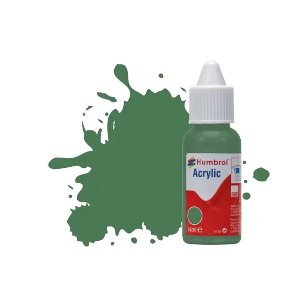 1577101 Humbrol - HUMBROL ACRYLIC DROPPER BOTTLE 14ML No 101 Mid Green Matt - DB0101