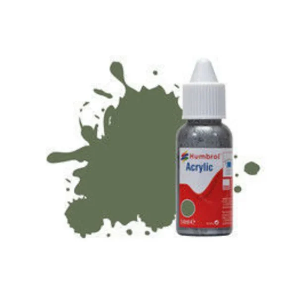 Humbrol - HUMBROL ACRYLIC DROPPER BOTTLE 14ML No 102 Army Green - Matt - DB0102