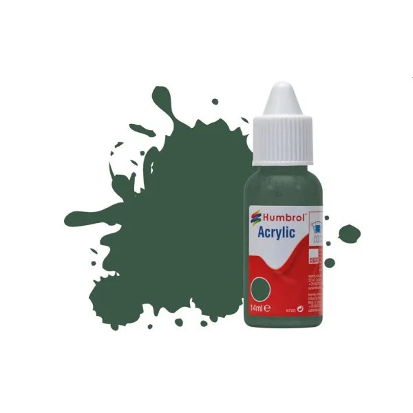 Humbrol - HUMBROL ACRYLIC DROPPER BOTTLE 14ML No.116 US Dark Green Matt - DB0116