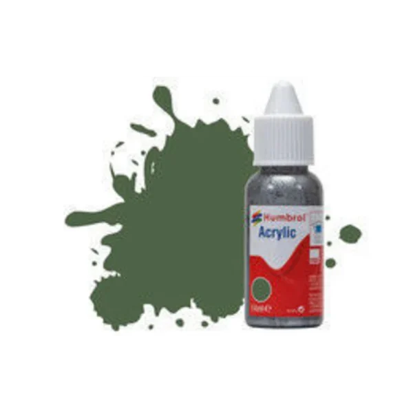 Humbrol - HUMBROL ACRYLIC DROPPER BOTTLE 14ML No 117 US Light Green - Matt - DB0117