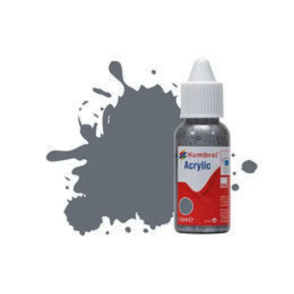 Humbrol - HUMBROL ACRYLIC DROPPER BOTTLE 14ML No 123 Extra Dark Sea Grey - Satin - DB0123