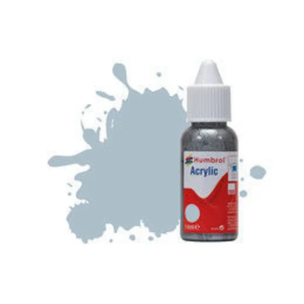 Humbrol - HUMBROL ACRYLIC DROPPER BOTTLE 14ML No 127 US Ghost Grey - Satin - DB0127