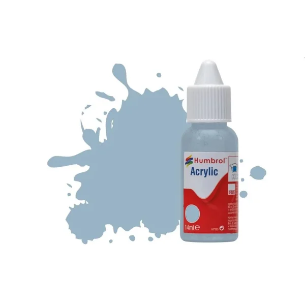 Humbrol - HUMBROL ACRYLIC DROPPER BOTTLE 14ML No.128 US Compass Grey Matt - DB0128