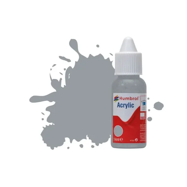 1577140 Humbrol - HUMBROL ACRYLIC DROPPER BOTTLE 14ML No 140 Gull Grey Matt - DB0140