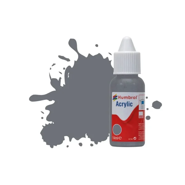 1577145 Humbrol - HUMBROL ACRYLIC DROPPER BOTTLE 14ML No 145 Medium Grey Matt - DB0145