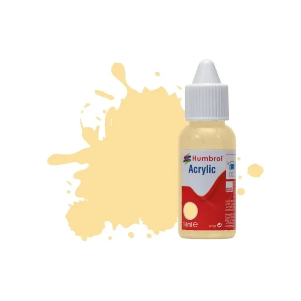 Humbrol - HUMBROL ACRYLIC DROPPER BOTTLE 14ML No 148 Radome Tan Matt - DB0148