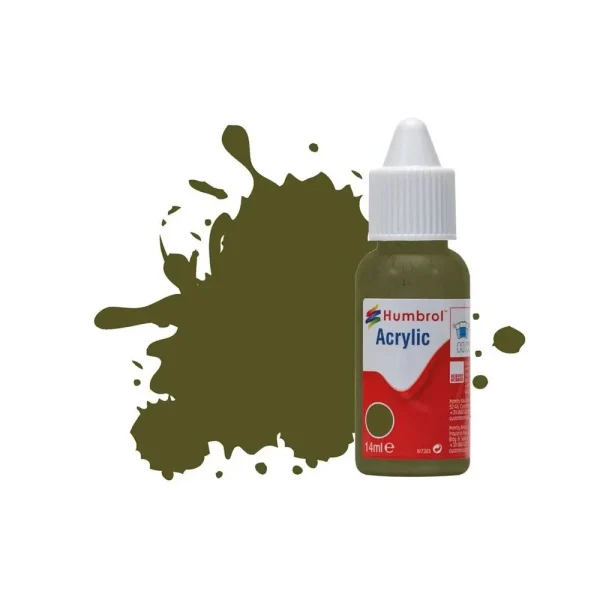 1577159 Humbrol - HUMBROL ACRYLIC DROPPER BOTTLE 14ML No 159 Khaki Drab Matt - DB0159