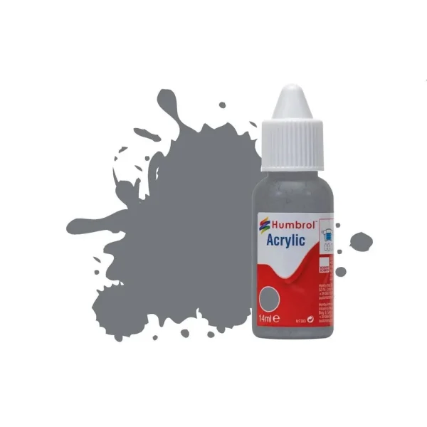 Humbrol - HUMBROL ACRYLIC DROPPER BOTTLE 14ML No.164 Dark Sea Grey Matt - DB0164