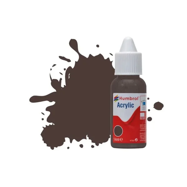 Humbrol - HUMBROL ACRYLIC DROPPER BOTTLE 14ML No 173 Track Matt - DB0173