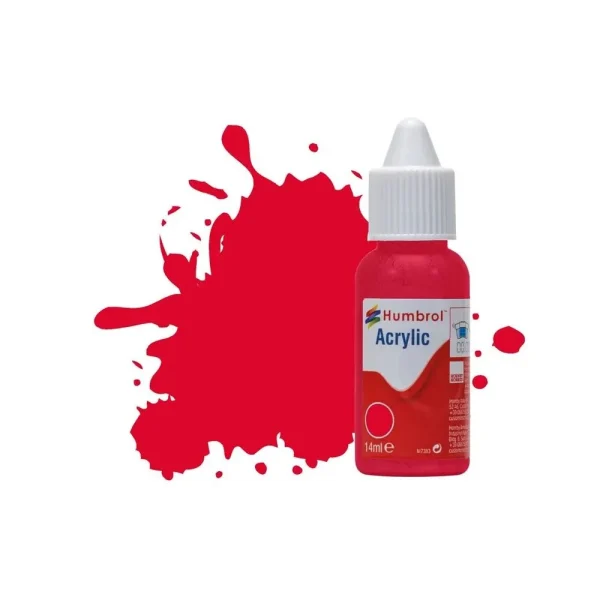 1577238 Humbrol - HUMBROL ACRYLIC DROPPER BOTTLE 14ML No.238 Red Arrow Gloss - DB0238