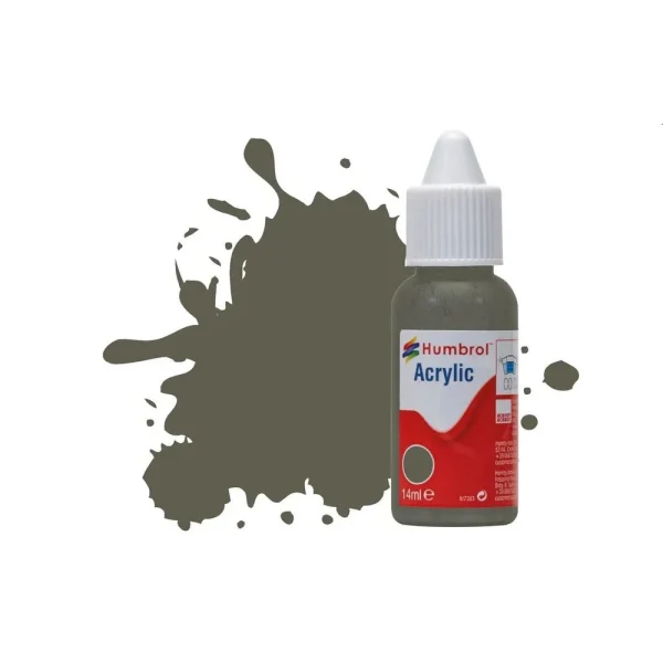 Humbrol - HUMBROL ACRYLIC DROPPER BOTTLE 14ML No.241 RLM 70 Schwartzgrun Matt - DB0241