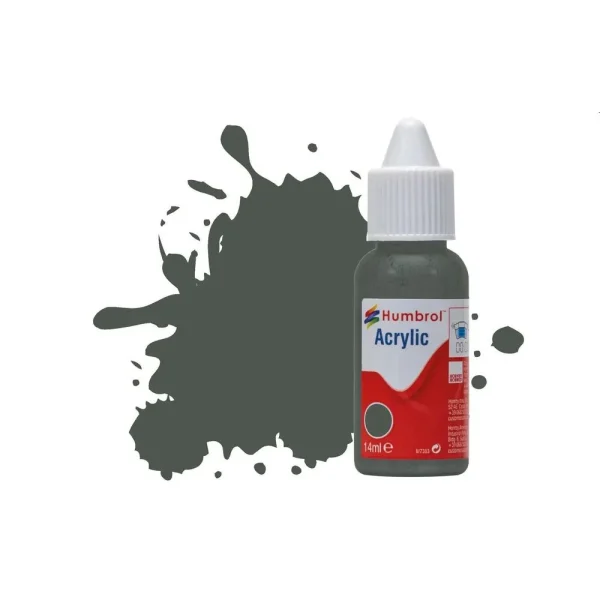 Humbrol - HUMBROL ACRYLIC DROPPER BOTTLE 14ML No.244 RLM 73 Grun Matt - DB0244