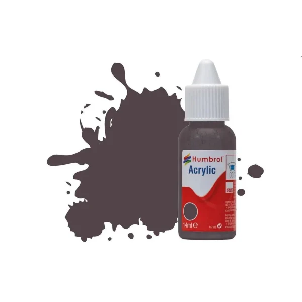 Humbrol - HUMBROL ACRYLIC DROPPER BOTTLE 14ML No.251 RLM 81 Dunkelbraun Matt - DB0251