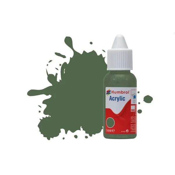 1577252 Humbrol - HUMBROL ACRYLIC DROPPER BOTTLE 14ML No.252 RLM 82 Olivgrun Matt - DB0252