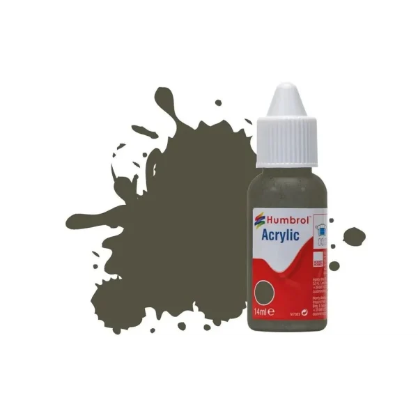 Humbrol - HUMBROL ACRYLIC DROPPER BOTTLE 14ML No.253 RLM 83 Dunkel-Grun Matt - DB0253