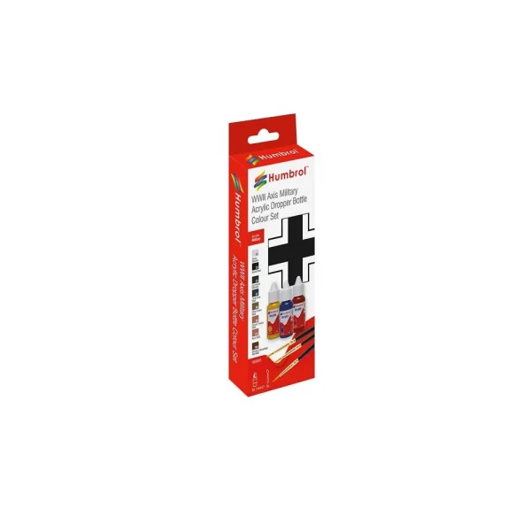 Humbrol - Humbrol Acrylic Paint & Brush WWII Axis Military Colours - DB9065