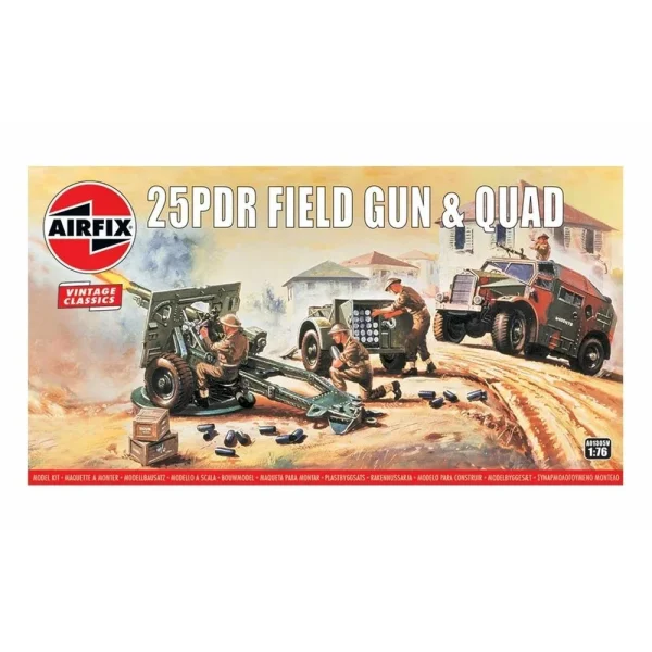 Airfix - 25pdr Field Gun & Quad, Vintage Classics - A01305V