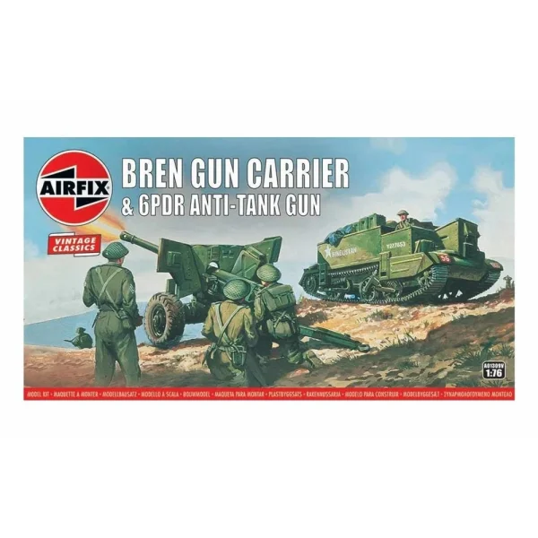 Airfix - Bren Gun Carrier& 6 pdr AT Gun,Vintage Classics - A01309V