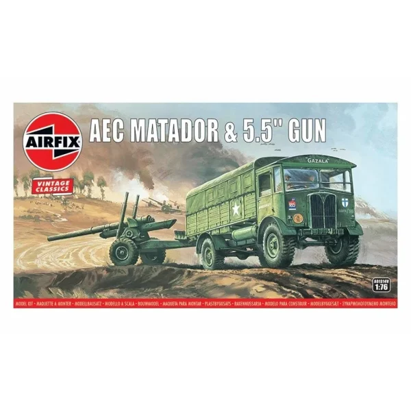 Airfix - AEC Matador & 5.5inch Gun,Vintage Classics - A01314V