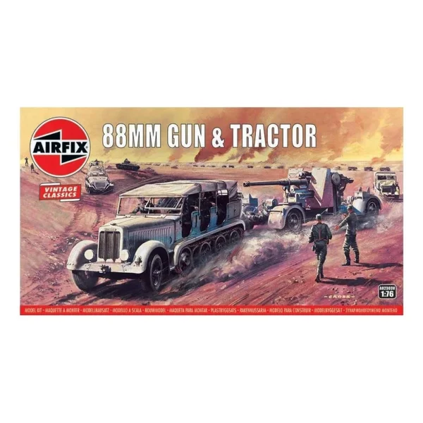 Airfix - 88mm Flak Gun & Tractor, Vintage Classic - A02303V